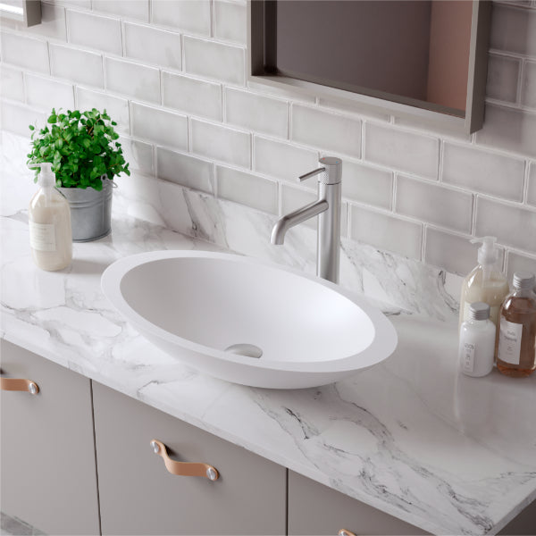 Tryst Single Hole Single Handle Bathroom Faucet with Matching Pop-up Drain In Stainless Steel