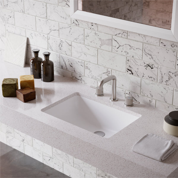 Tryst Widespread Three-Hole 2-Handle Bathroom Faucet with Matching Pop-up Drain In Stainless Steel