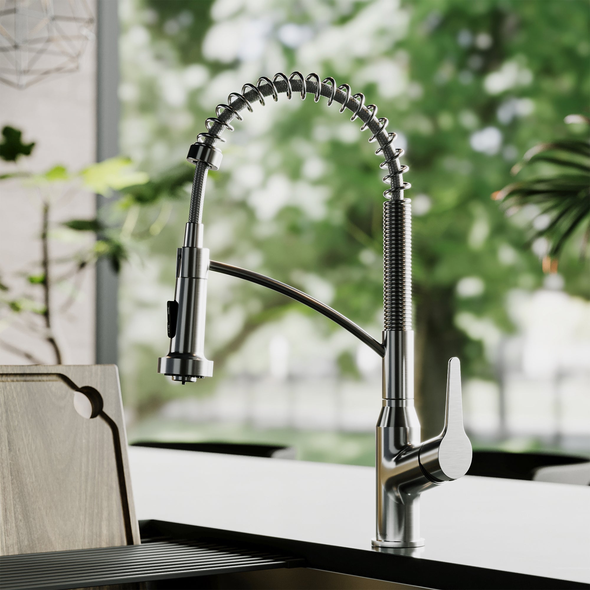 Scottsdale Single Handle Pull-Down Sprayer Commercial Style Kitchen Faucet In Spot-Free Stainless Steel