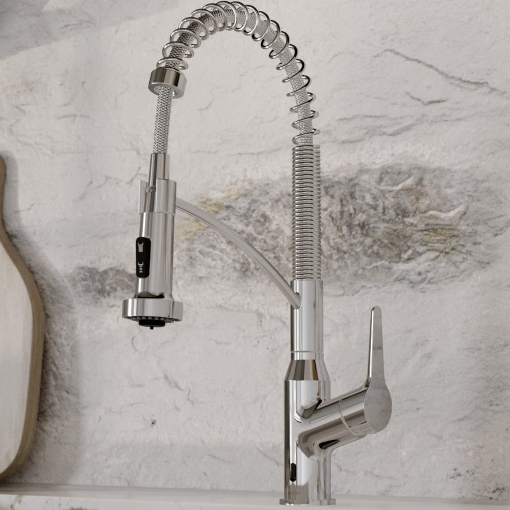 Scottsdale Single Handle Pull-Down Sprayer Touchless Kitchen Faucet In Chrome