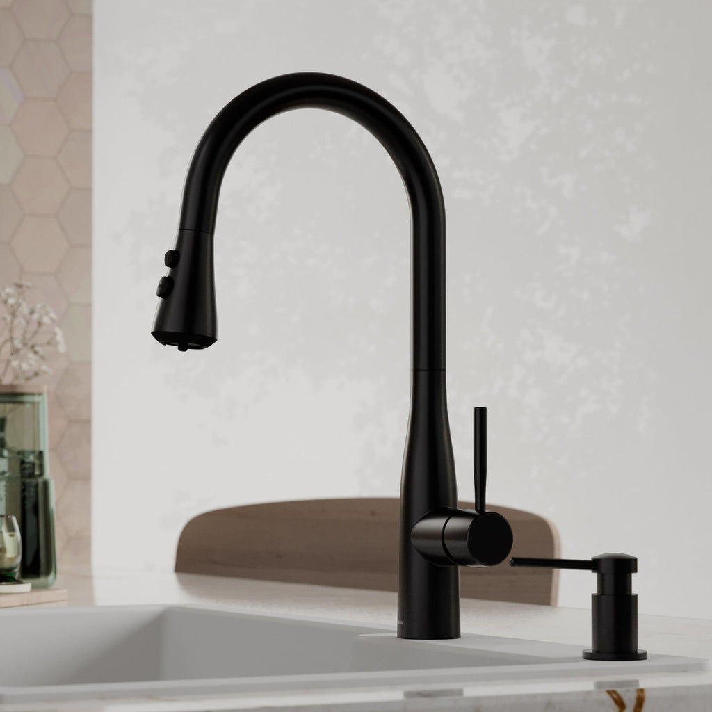 Faraday Pull-Down Sprayer Kitchen Faucet In Matte Black