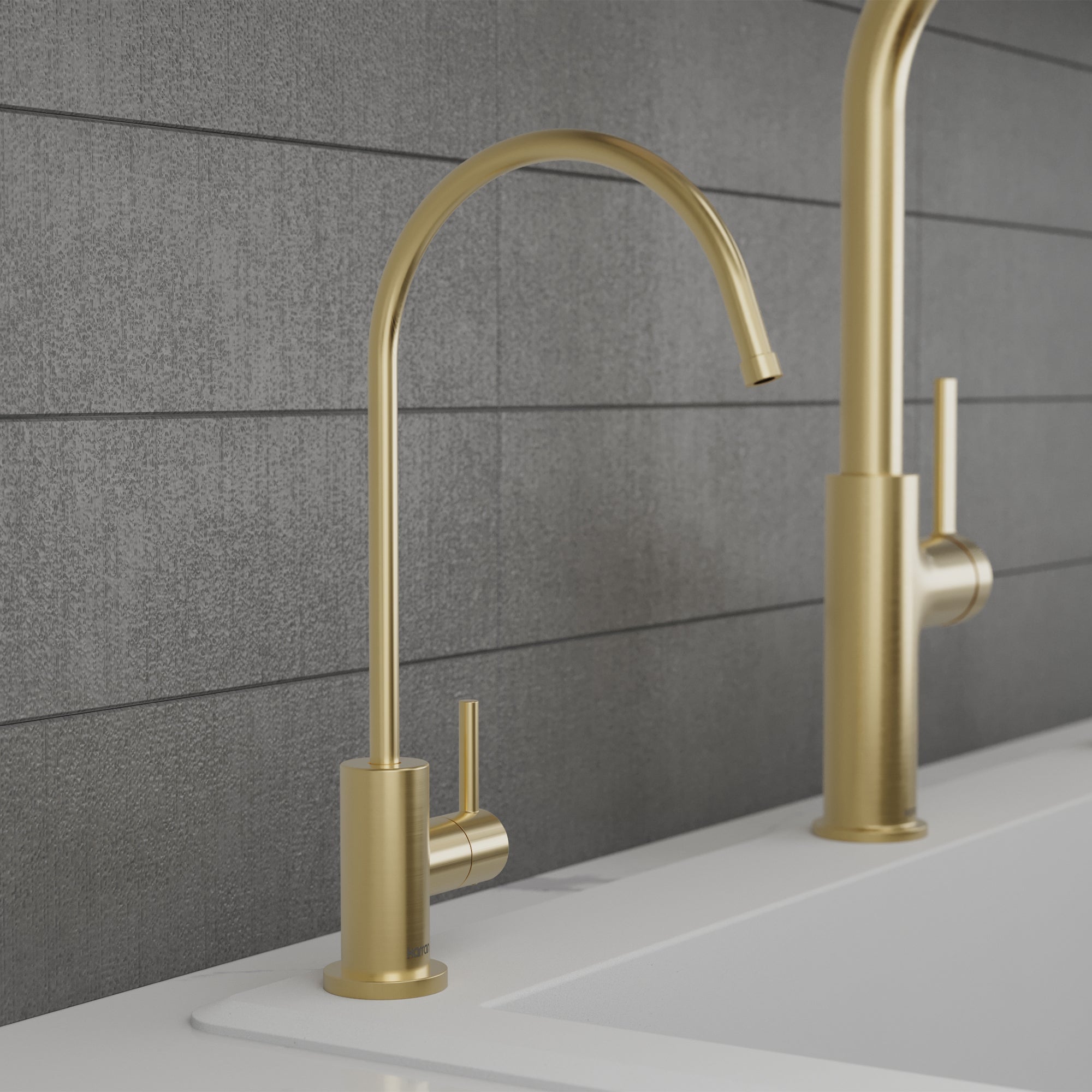 Kestrel Single Handle Beverage Faucet In Spot-Free Champagne Bronze