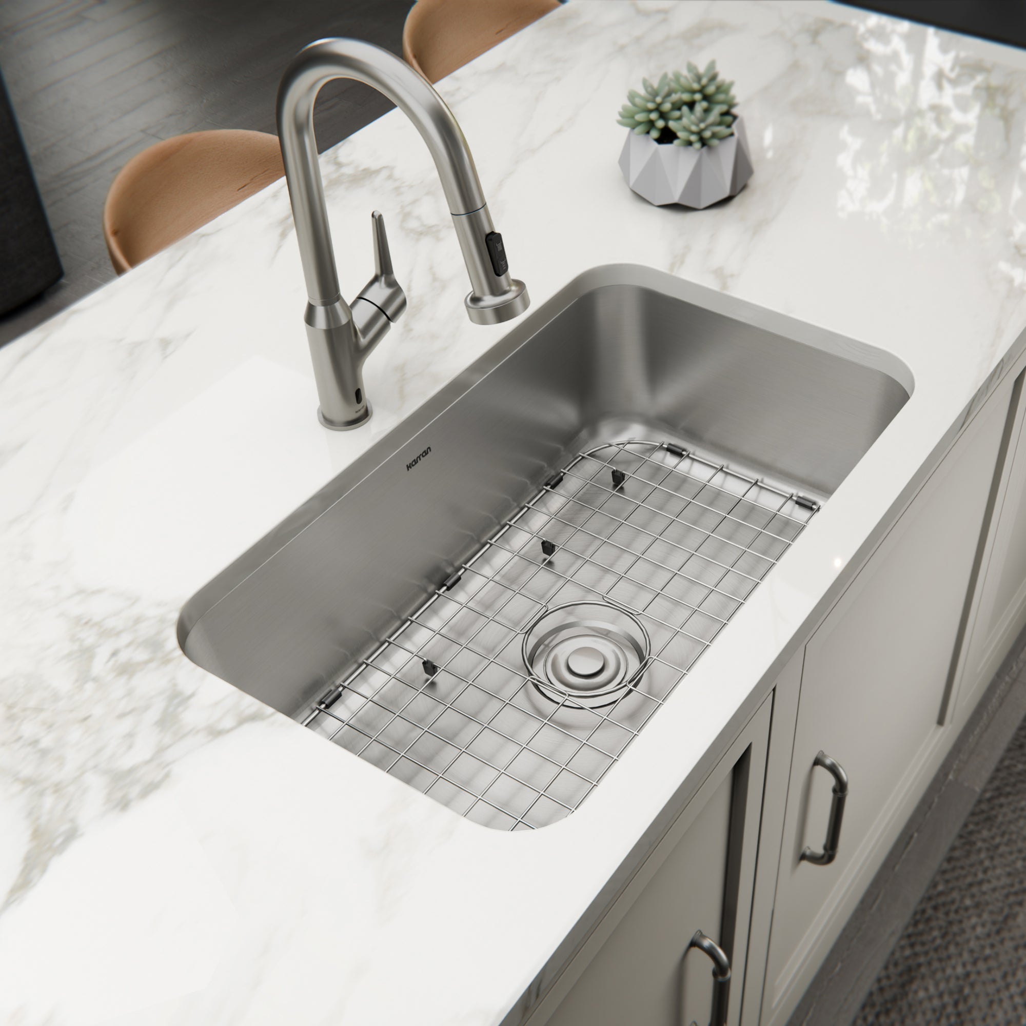 Profile 30" Undermount 18 Gauge Single Bowl Stainless Steel Kitchen Sink with Accessories