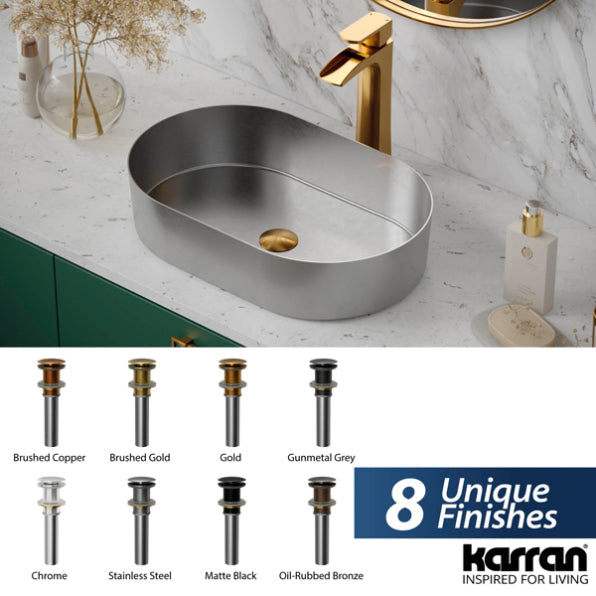 Pop-Up Bathroom Sink Drain In Gold