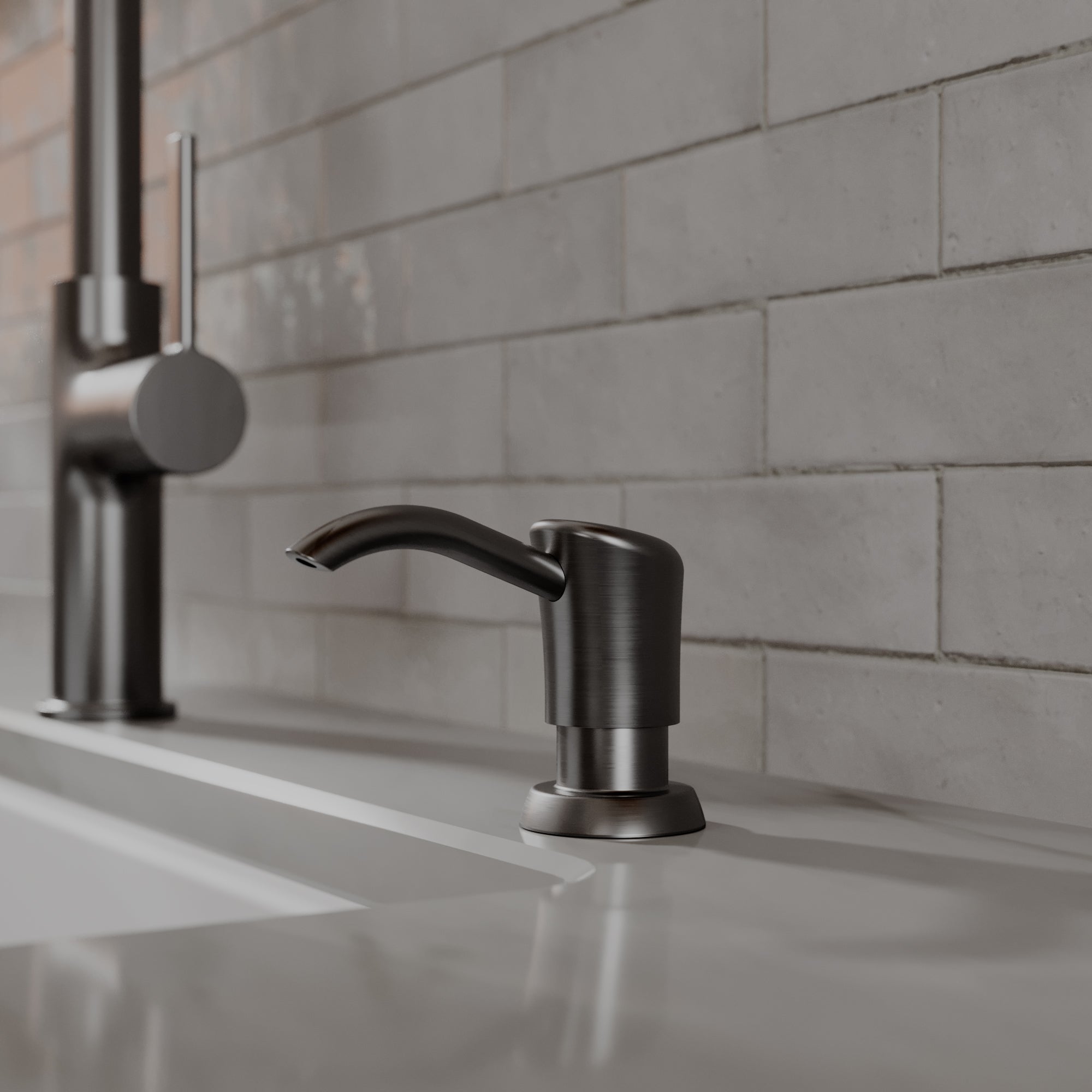 Karran SD45 Soap Dispenser In Spot-Free Gunmetal Grey