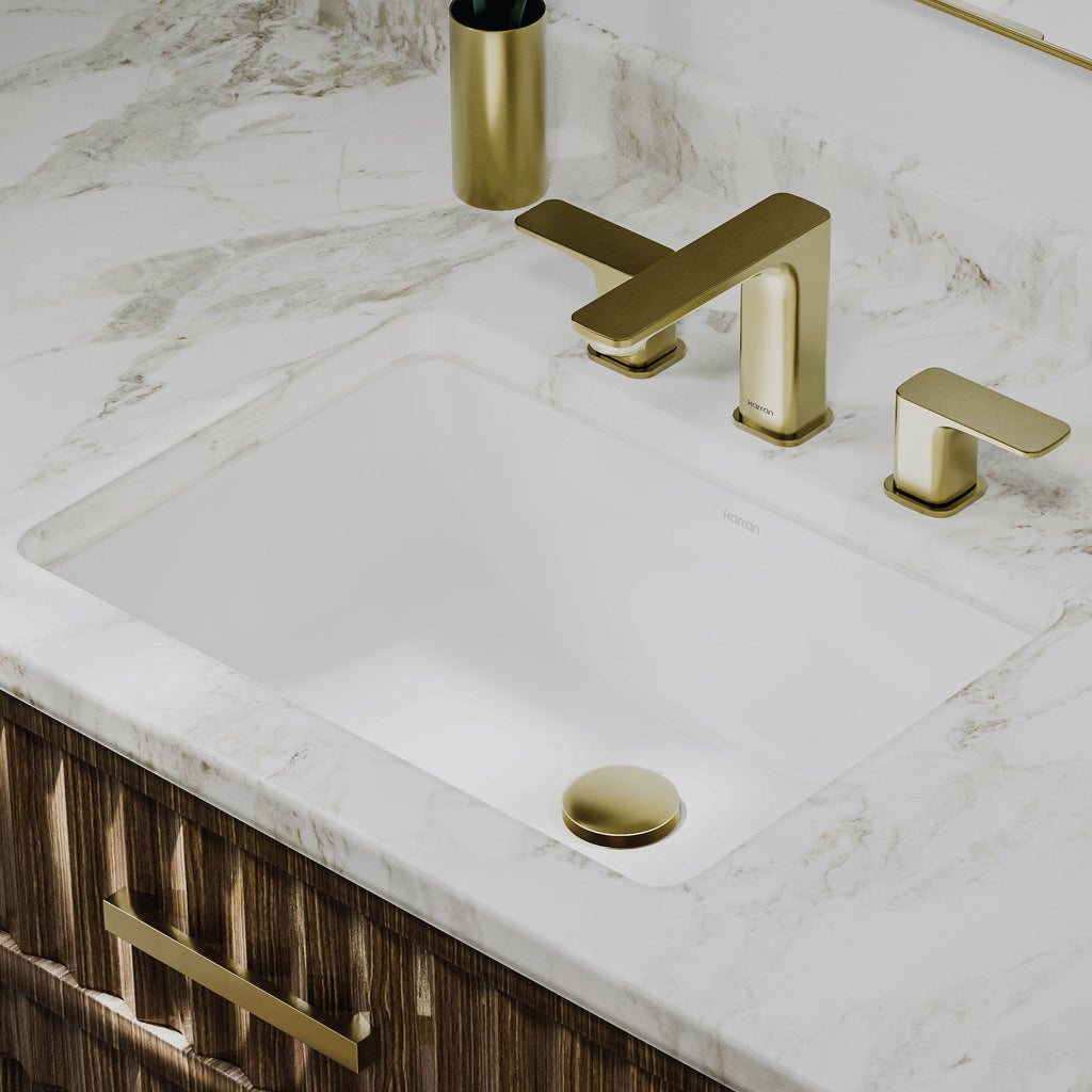 Valera 21" Rectangular Undermount Vitreous China Bathroom Sink In White