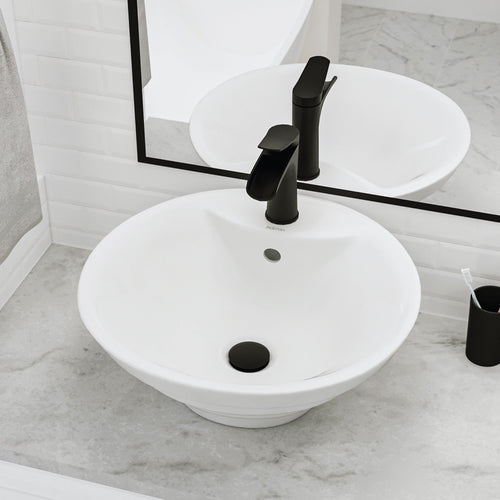 18" Vessel Vitreous China Bathroom Sink In White