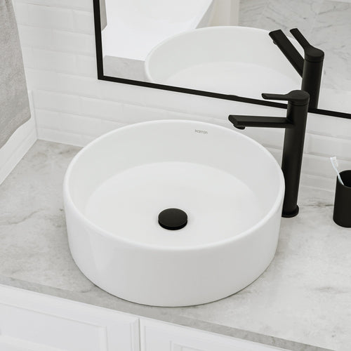 18" Vessel Vitreous China Bathroom Sink In White