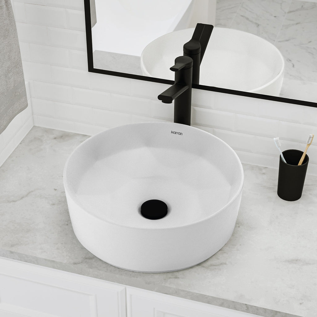 16" Vessel Vitreous China Bathroom Sink In White