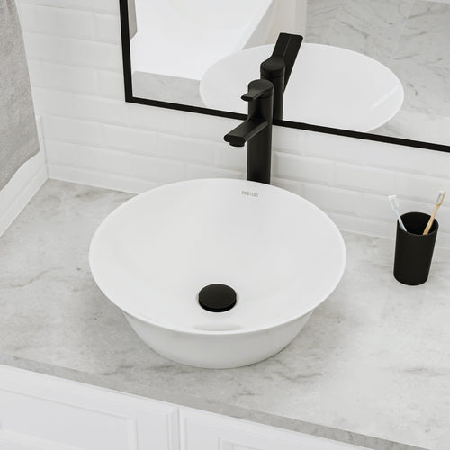 16" Vessel Vitreous China Bathroom Sink In White