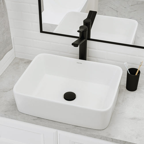 18" Vessel Vitreous China Bathroom Sink In White