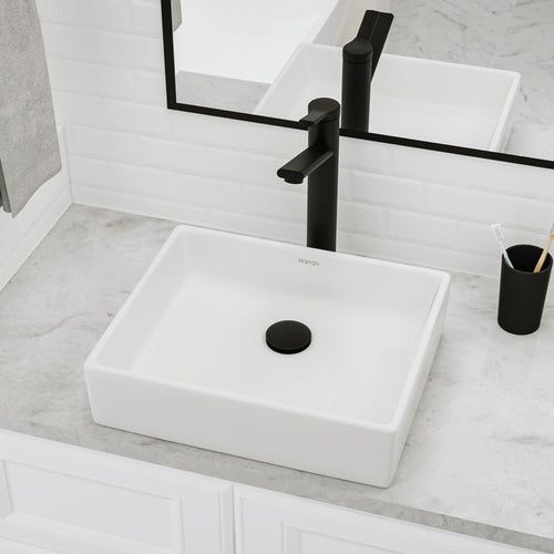15" Vessel Vitreous China Bathroom Sink In White