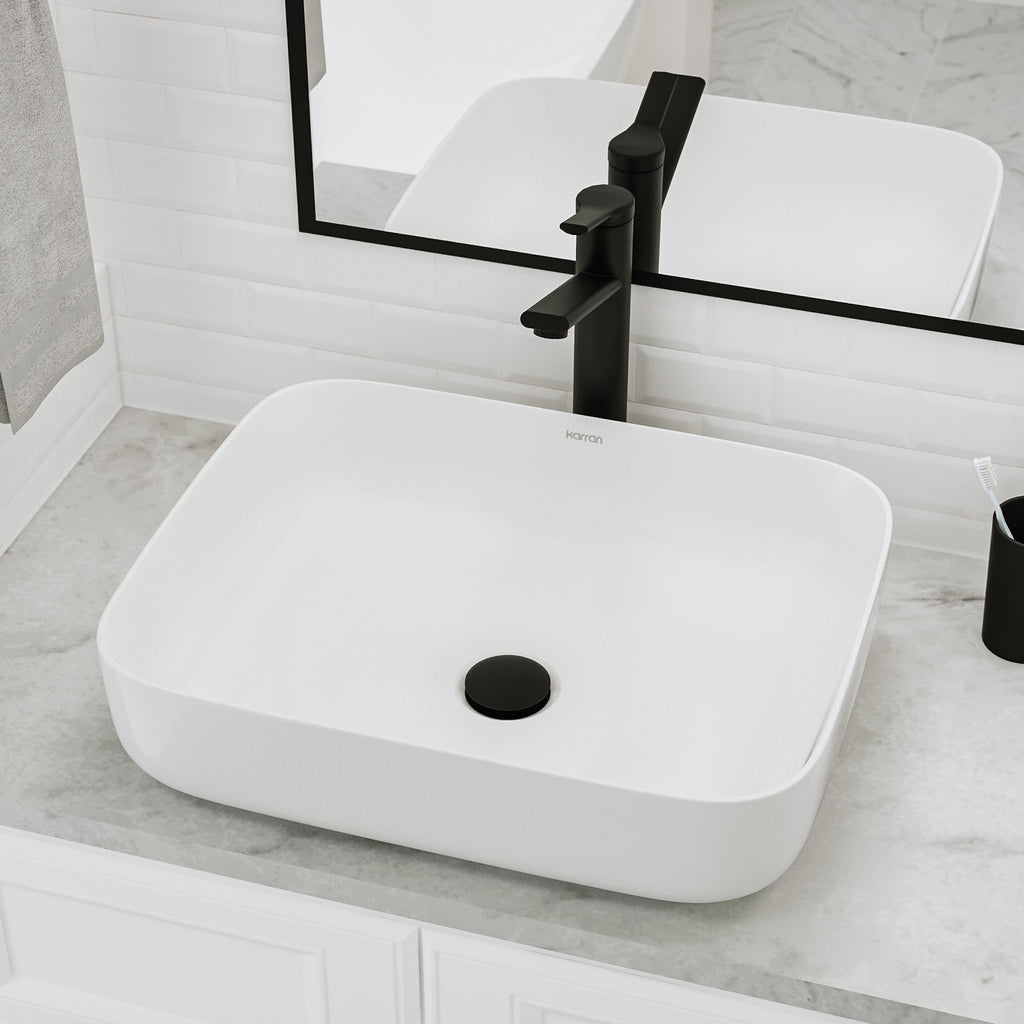 20" Vessel Vitreous China Bathroom Sink In White