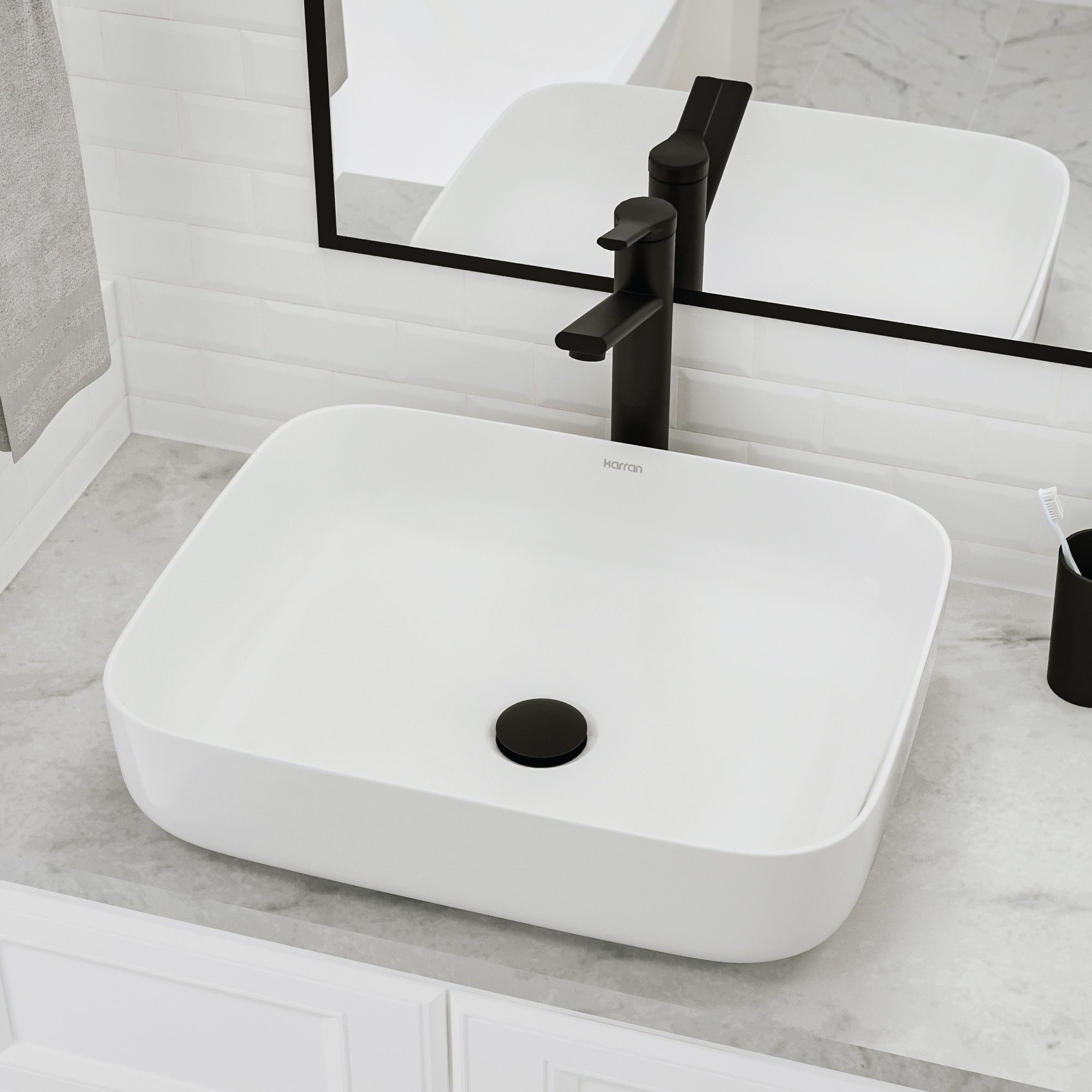 20" Vessel Vitreous China Bathroom Sink In White