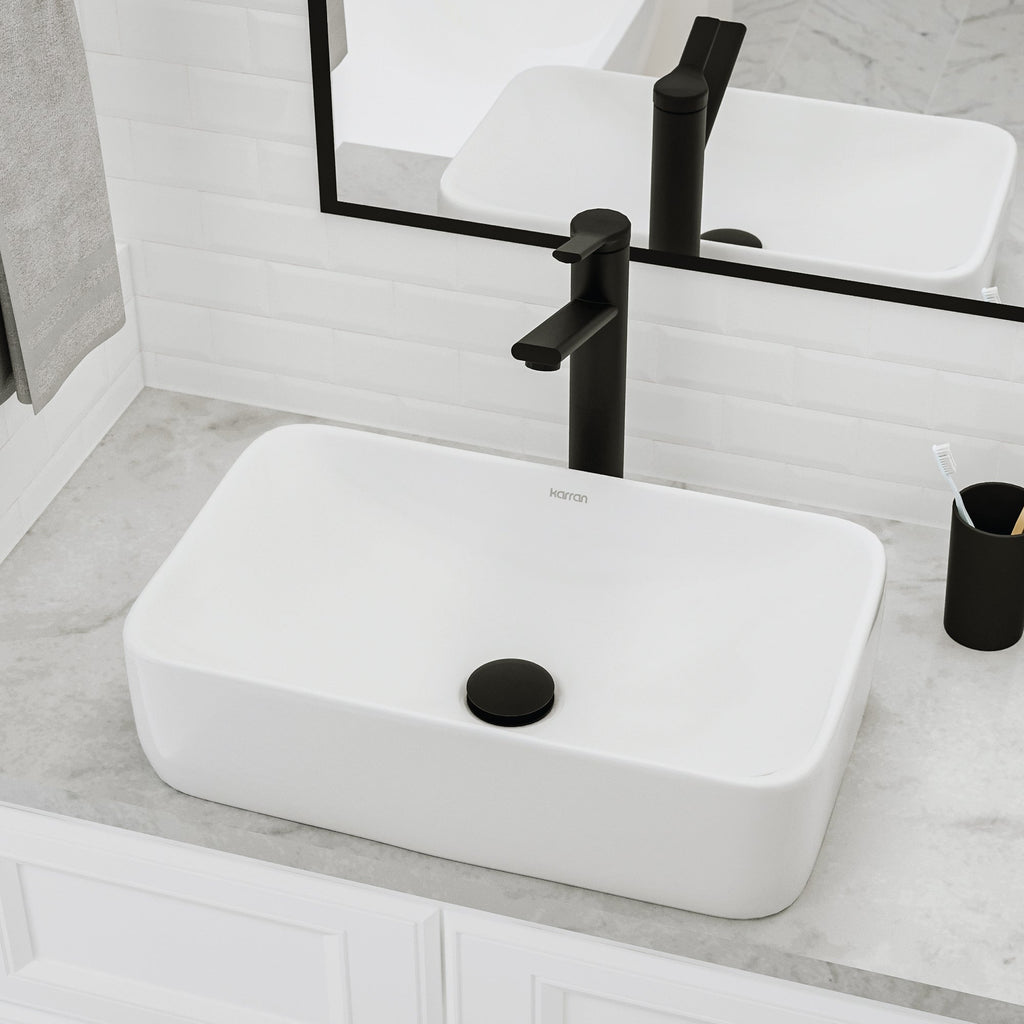 19" Vessel Vitreous China Bathroom Sink In White