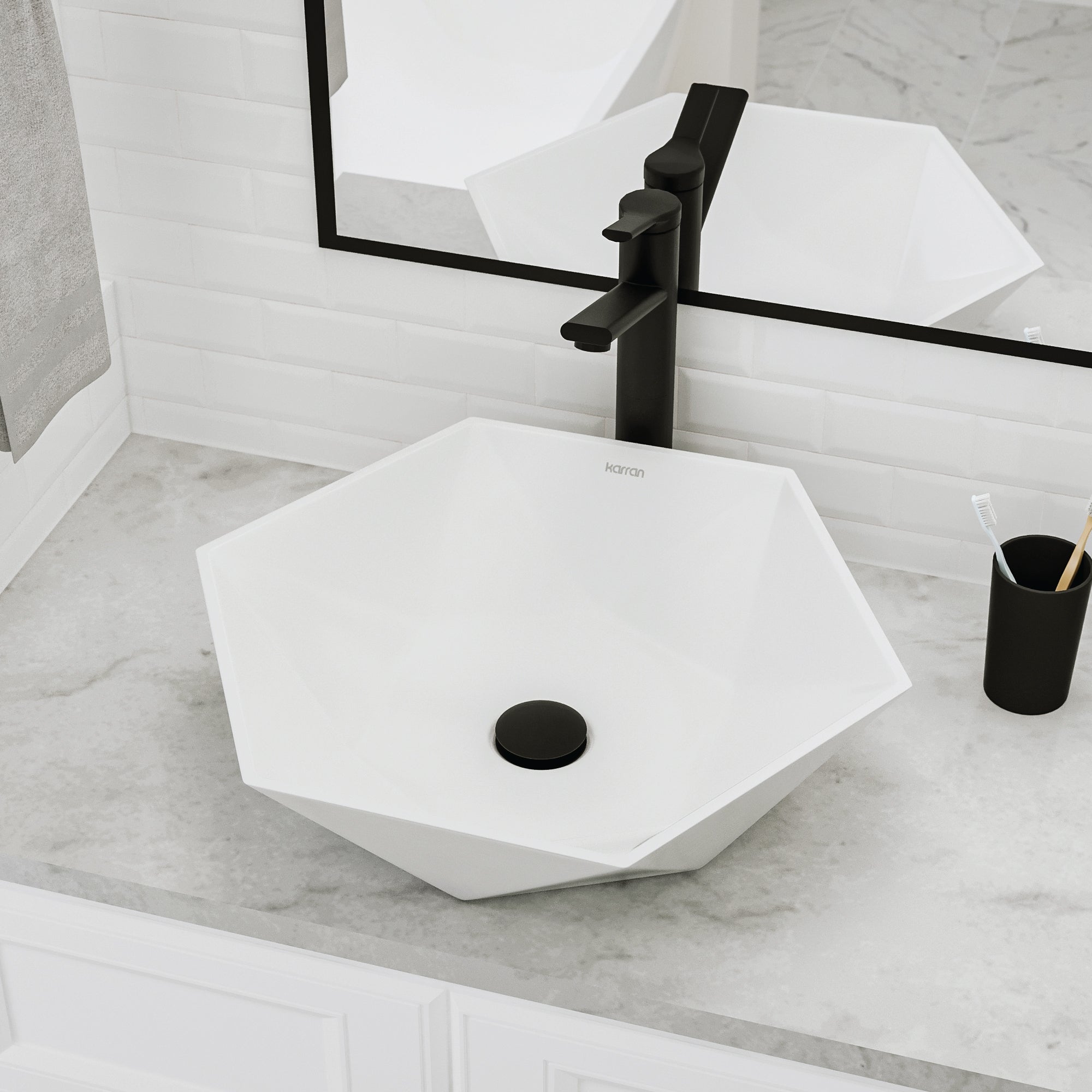 18" Vessel Vitreous China Bathroom Sink In White