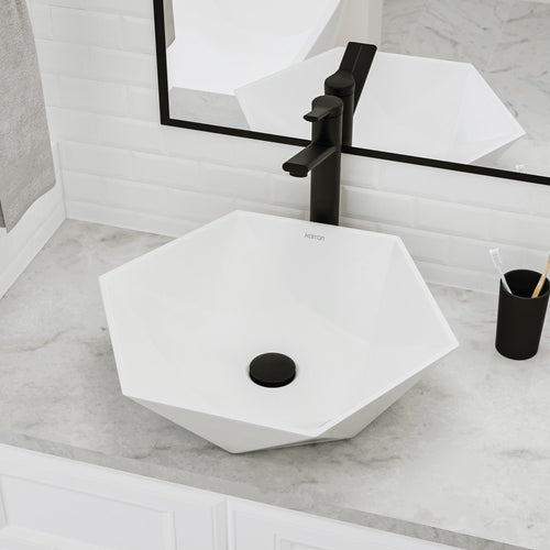 18" Vessel Vitreous China Bathroom Sink In White