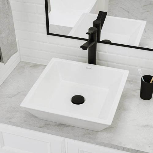 16" Vessel Vitreous China Bathroom Sink In White