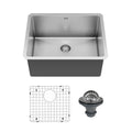 Elite 23" Undermount 16 Gauge Single Bowl Stainless Steel Kitchen Sink with Accessories