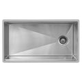 32-1/2" Seamless Undermount Large Single Bowl Stainless Steel Workstation Kitchen Sink