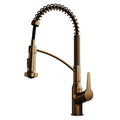 Scottsdale Single Hole Single Handle Pull-Down Sprayer Kitchen Faucet In Brushed Copper