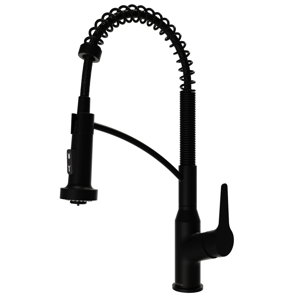 Scottsdale Single Hole Single Handle Pull-Down Sprayer Kitchen Faucet In Matte Black