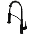 Scottsdale Single Hole Single Handle Pull-Down Sprayer Kitchen Faucet In Matte Black