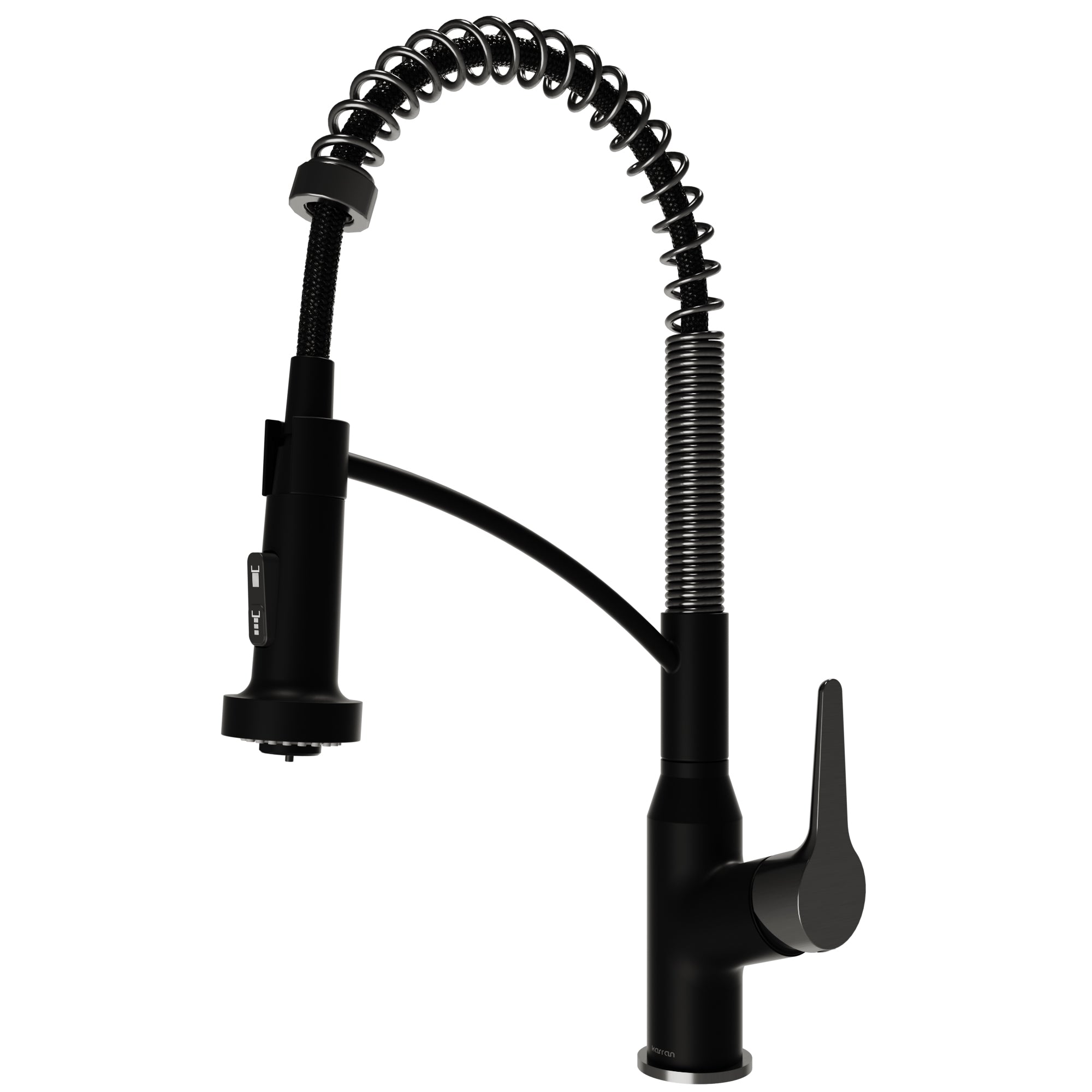 Scottsdale Single Handle Pull-Down Sprayer Commercial Style Kitchen Faucet In Matte Black / Spot-Free Gunmetal Grey