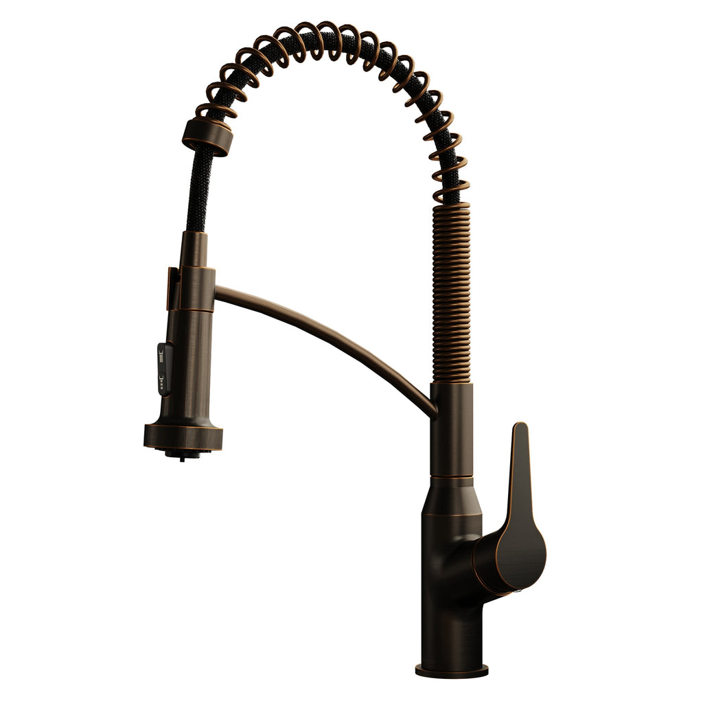 Scottsdale Single Hole Single Handle Pull-Down Sprayer Kitchen Faucet In Oil-Rubbed Bronze