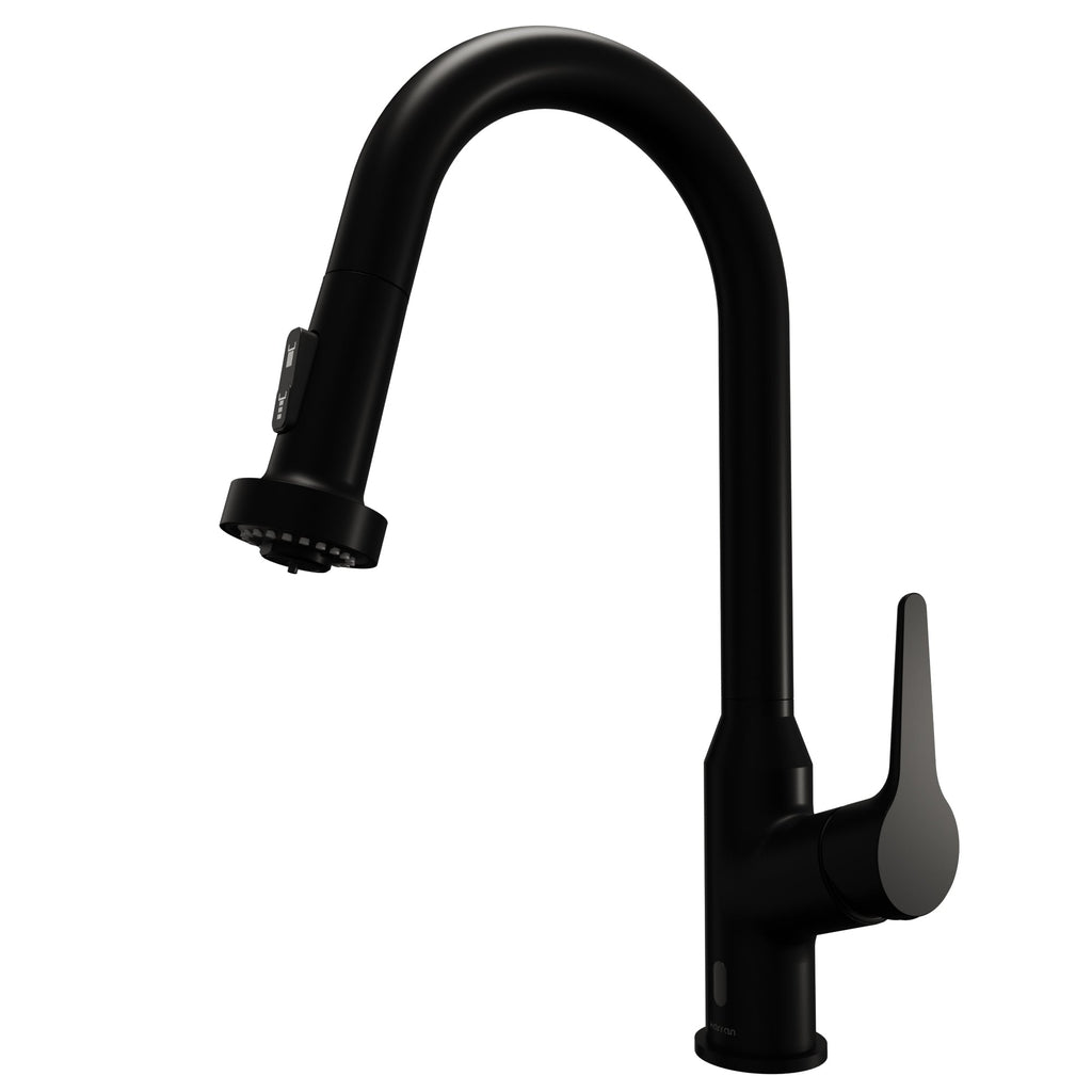 Scottsdale Single Handle Pull-Down Sprayer Kitchen Faucet In Matte Black
