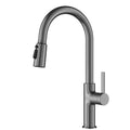 Stalbridge Single Handle Pull-Down Sprayer Kitchen Faucet In Spot-Free Gunmetal Grey