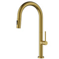 Brynford Single Handle Pull-Down Sprayer Kitchen Faucet In Spot-Free Brushed Gold