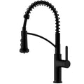 Scottsdale Single Handle Commerical Pull-Down Sprayer Kitchen Faucet In Matte Black