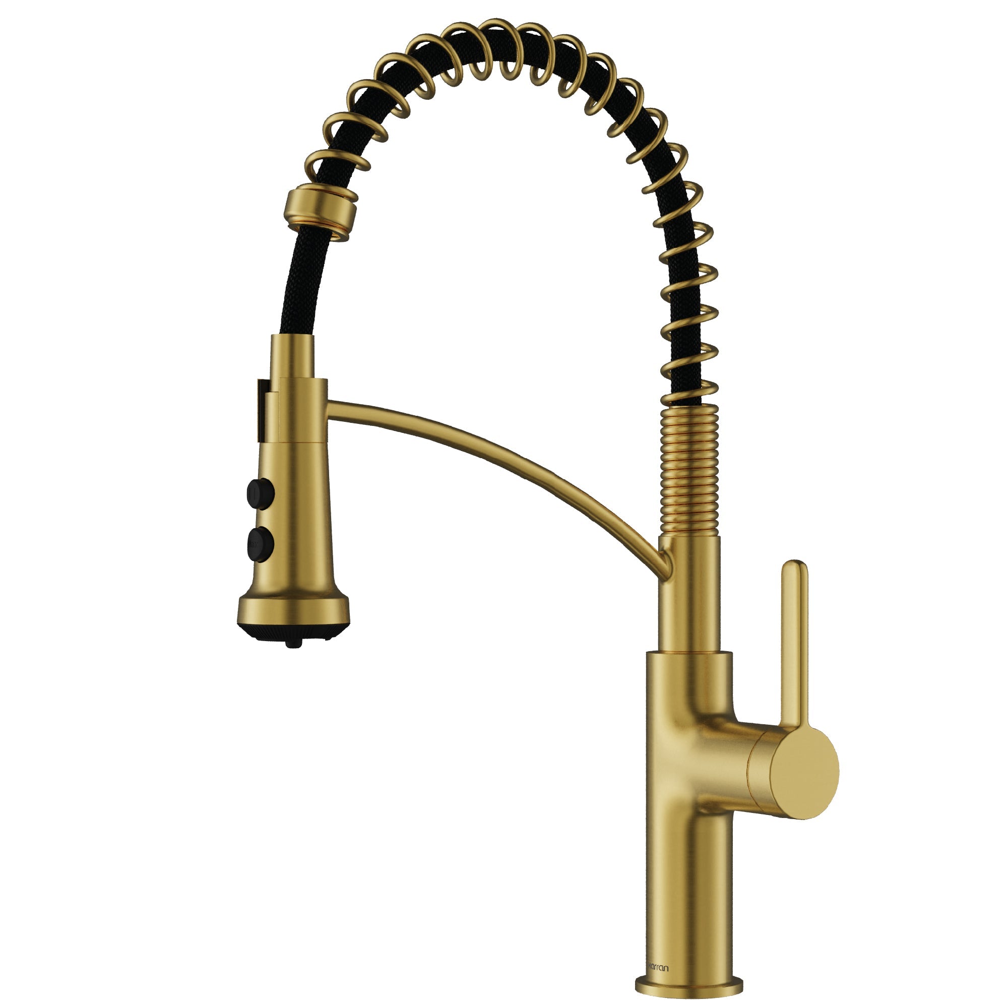 Scottsdale Single Handle Commercial Pull-Down Sprayer Kitchen Faucet In Spot-Free Brushed Gold
