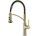 Scottsdale Single Handle Commercial Pull-Down Sprayer Kitchen Faucet In Spot-Free Champagne Bronze