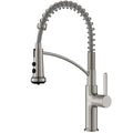 Scottsdale Single Handle Commercial Pull-Down Sprayer Kitchen Faucet In Spot-Free Stainless Steel