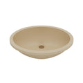 19" Seamless Undermount Quartz Composite Bathroom Sink In Bisque