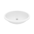 19" Seamless Undermount Quartz Composite Bathroom Sink In White