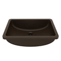 20" Seamless Undermount Quartz Composite Bathroom Sink In Brown