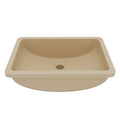 20" Seamless Undermount Quartz Composite Bathroom Sink In Bisque