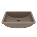 20" Seamless Undermount Quartz Composite Bathroom Sink In Concrete