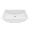 20" Seamless Undermount Quartz Composite Bathroom Sink In White