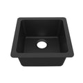 16-5/8" Seamless Undermount Quartz Composite Bar/Prep Sink In Black