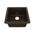 16-5/8" Seamless Undermount Quartz Composite Bar/Prep Sink In Brown
