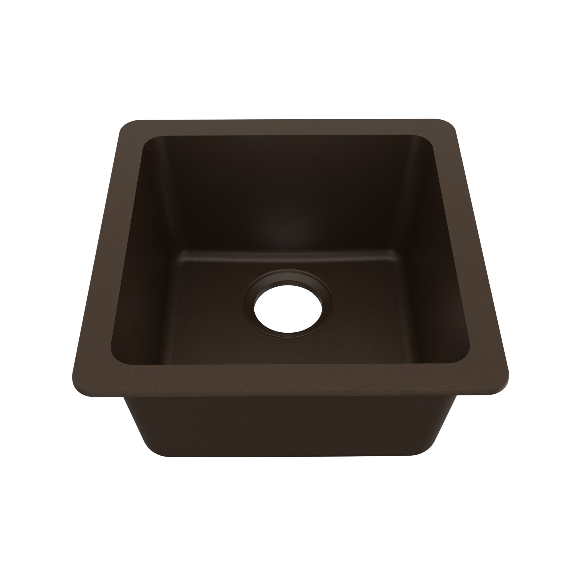 16-5/8" Seamless Undermount Quartz Composite Bar/Prep Sink In Brown