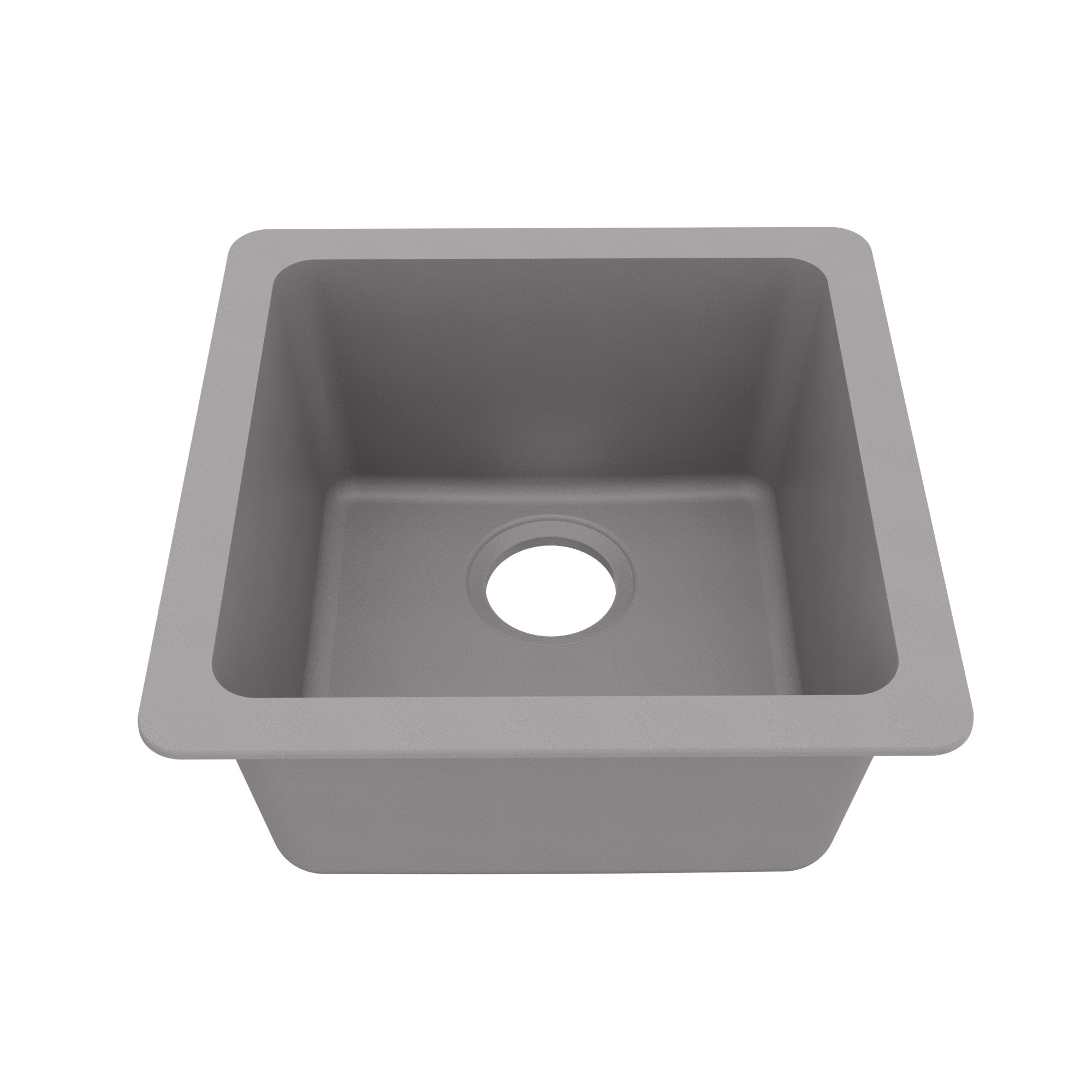 16-5/8" Seamless Undermount Quartz Composite Bar/Prep Sink In Concrete