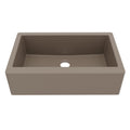 34" Farmhouse Large Single Bowl Quartz Composite Kitchen Sink In Concrete