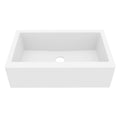34" Farmhouse Large Single Bowl Quartz Composite Kitchen Sink In White