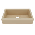 34" Retrofit Farmhouse Large Single Bowl Quartz Composite Kitchen Sink In Bisque