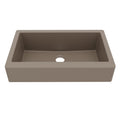 34" Retrofit Farmhouse Large Single Bowl Quartz Composite Kitchen Sink In Concrete
